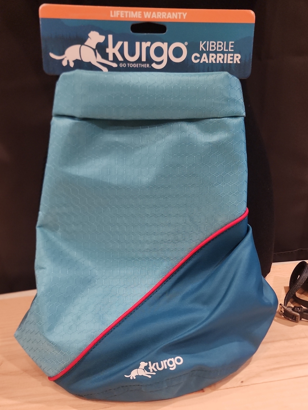 Kurgo Teal and Pink-Trim Kibble Carrier
